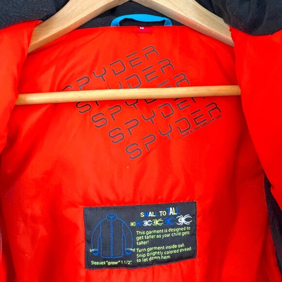 Spyder Mini Challenger Ski Snow Jacket Kids Boys Size 2 Blue Full Zip Thinsulate - Picture 5 of 13
